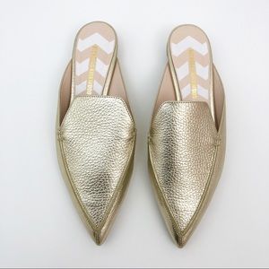 Nicholas Kirkwood | Gold Beya Flat Mules